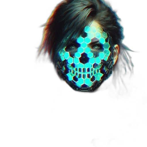 mask, face, creature, robot transparent PNG cut-out