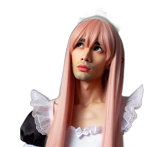 face, dress, 3d render, photorealistic transparent PNG cut-out