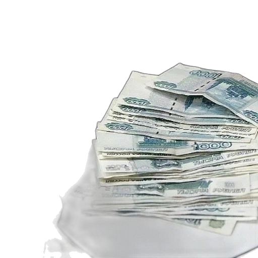 3d render, stack, russian, rubles transparent PNG cut-out