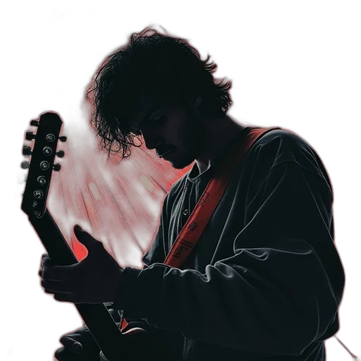 jacket, hair, face, weapon transparent PNG cut-out