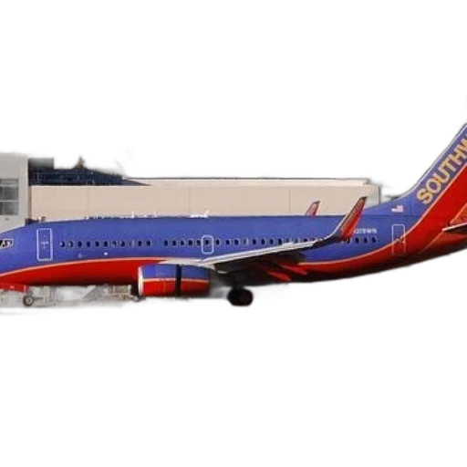 southwest, airlines, plane, parked transparent PNG cut-out