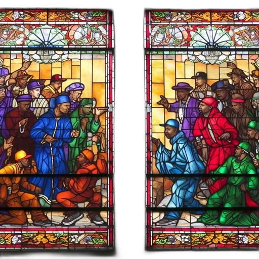 sword, ornately-framed, stained, glass transparent PNG cut-out