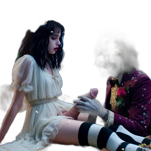 dress, mask, creature, concept art transparent PNG cut-out