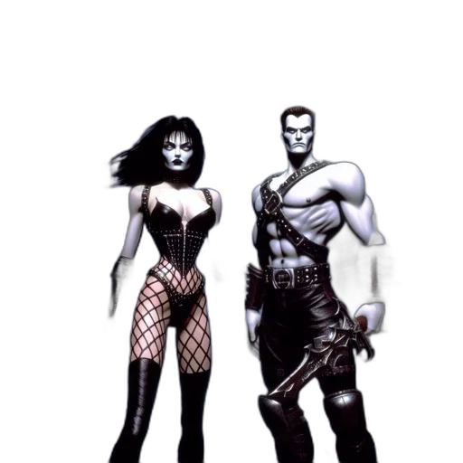 comic book art, concept art, fantasy art, cyberpunk transparent PNG cut-out