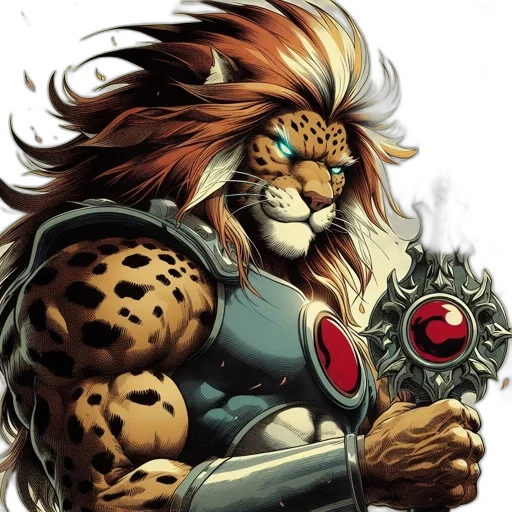 comic book art, concept art, fantasy art, anthropomorphic transparent PNG cut-out
