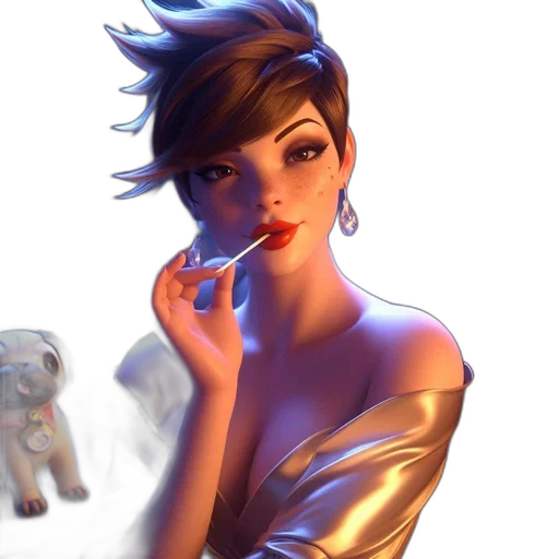 dress, jewelry, staff, face transparent PNG cut-out