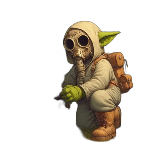 mask, creature, staff, concept art transparent PNG cut-out
