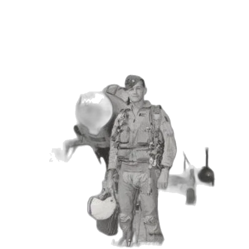 robot, weapon, staff, jacket transparent PNG cut-out