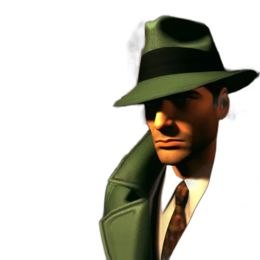 hat, face, jacket, staff transparent PNG cut-out