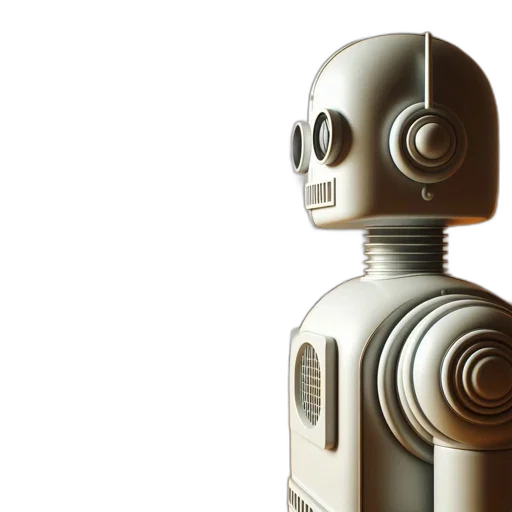robot, 3d render, concept art, image transparent PNG cut-out
