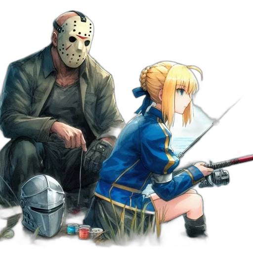 mask, concept art, comic book art, fantasy art transparent PNG cut-out