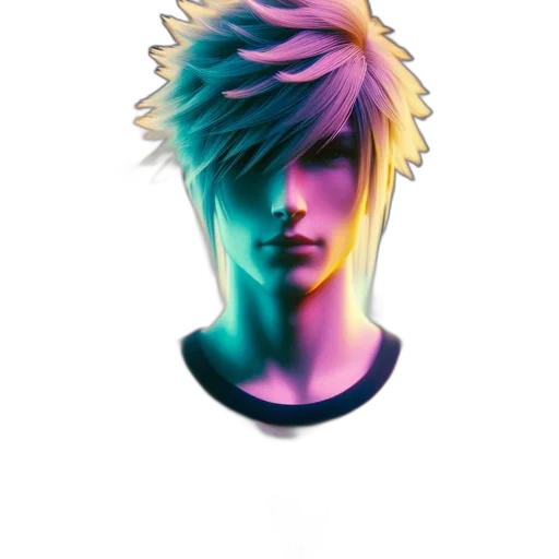 hair, face, mask, jacket transparent PNG cut-out