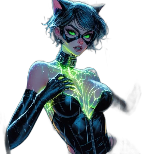 creature, comic book art, cyberpunk, concept art transparent PNG cut-out