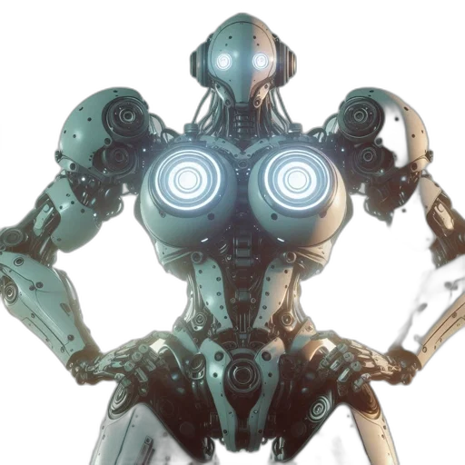 robot, weapon, creature, 3d render transparent PNG cut-out