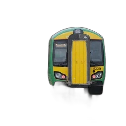 green, yellow, train, number transparent PNG cut-out