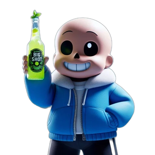 bottle, jacket, robot, creature transparent PNG cut-out