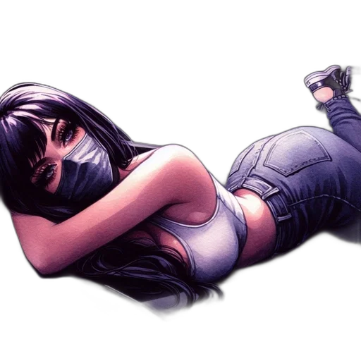mask, weapon, jacket, face transparent PNG cut-out