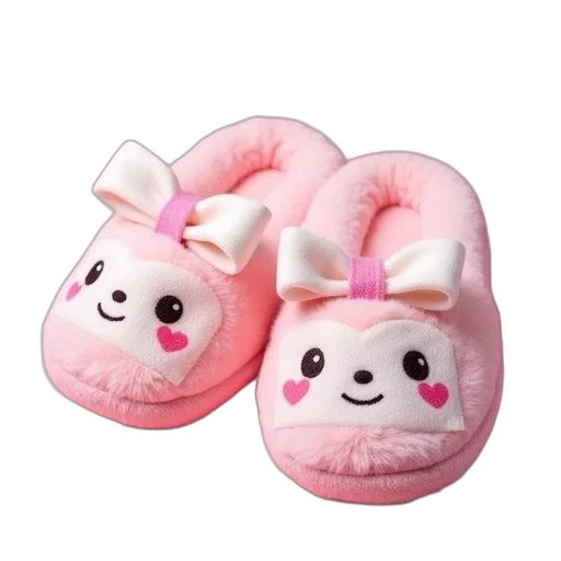 shoes, pair, fluffy, pink transparent PNG cut-out