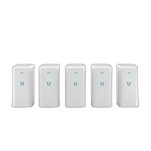 row, five, identical, white transparent PNG cut-out