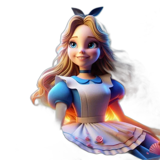 dress, robot, 3d render, concept art transparent PNG cut-out