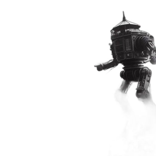 robot, creature, weapon, concept art transparent PNG cut-out