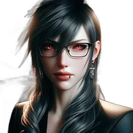 face, fantasy art, photorealistic, anime transparent PNG cut-out