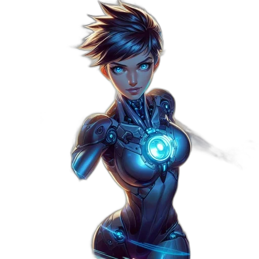 robot, comic book art, concept art, cyberpunk transparent PNG cut-out