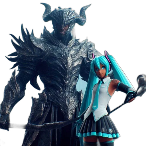 concept art, 3d render, fantasy art, monochrome transparent PNG cut-out