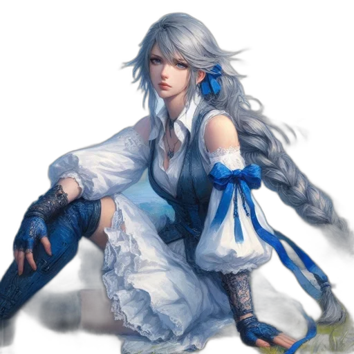 dress, dragon, sword, staff transparent PNG cut-out