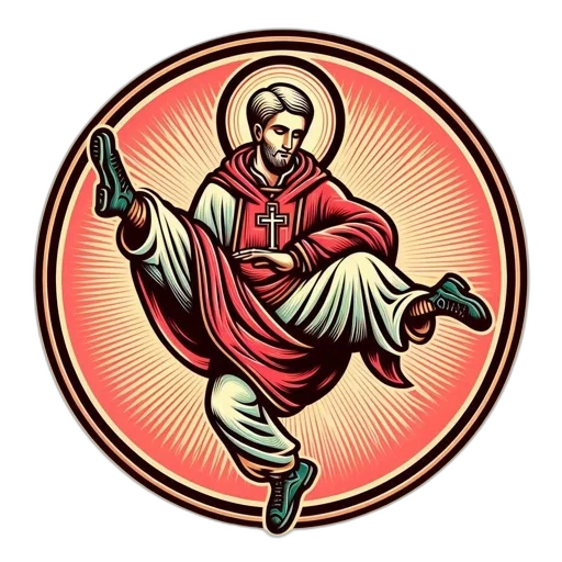 stylized, figure, wearing, red transparent PNG cut-out