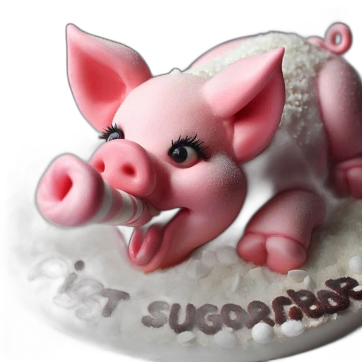 3d render, photorealistic, lifelike, pig transparent PNG cut-out