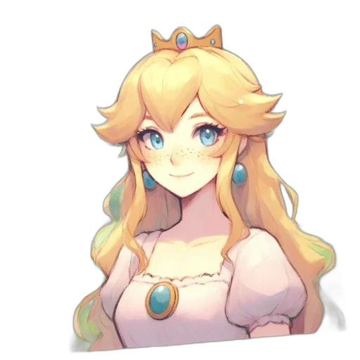 crown, dress, staff, face transparent PNG cut-out