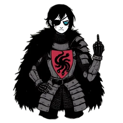jacket, staff, dragon, weapon transparent PNG cut-out