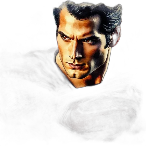 face, mask, comic book art, photorealistic transparent PNG cut-out