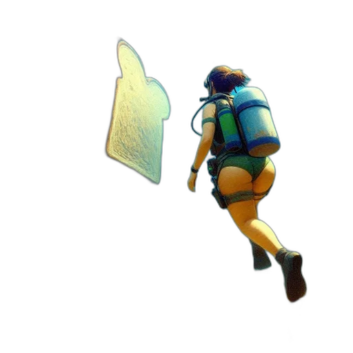 weapon, jacket, umbrella, staff transparent PNG cut-out