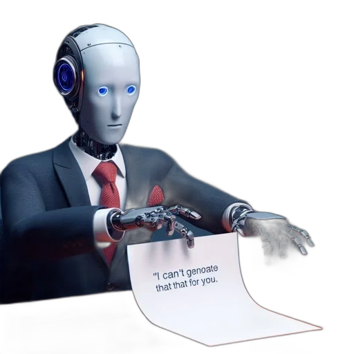 robot, concept art, 3d render, cyberpunk transparent PNG cut-out