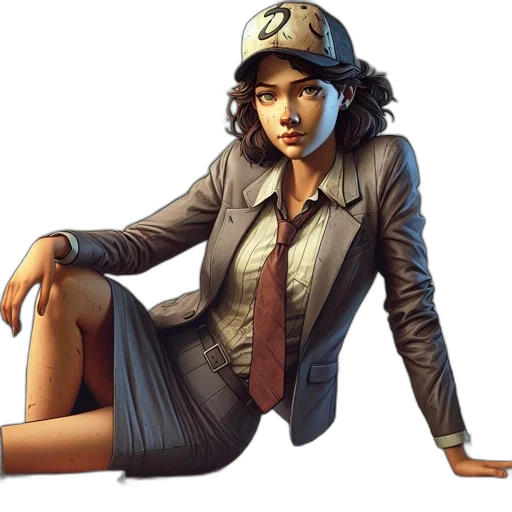 jacket, staff, hat, comic book art transparent PNG cut-out