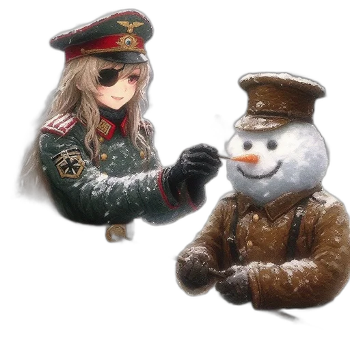 hat, weapon, staff, robot transparent PNG cut-out