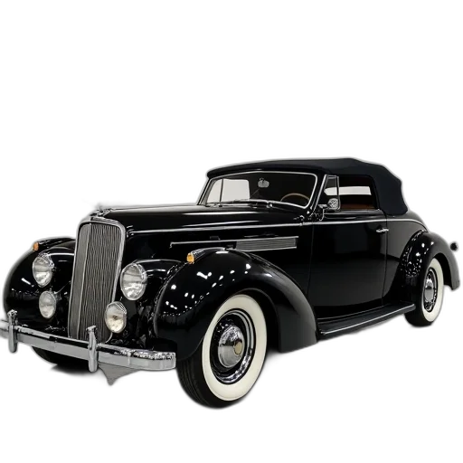 car, 3d render, shiny, black transparent PNG cut-out