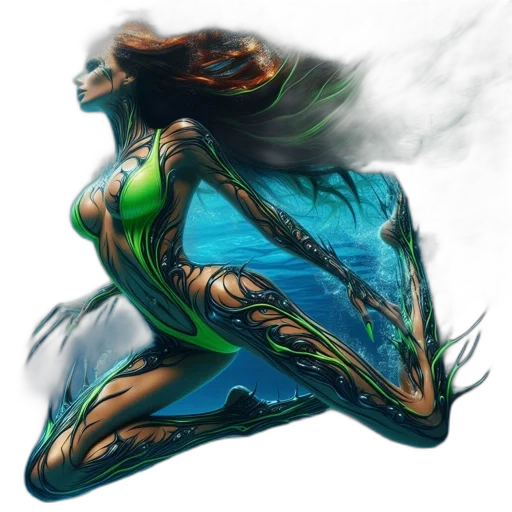 dress, dragon, fantasy art, comic book art transparent PNG cut-out