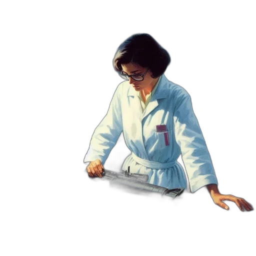 staff, jacket, robot, pixel art transparent PNG cut-out