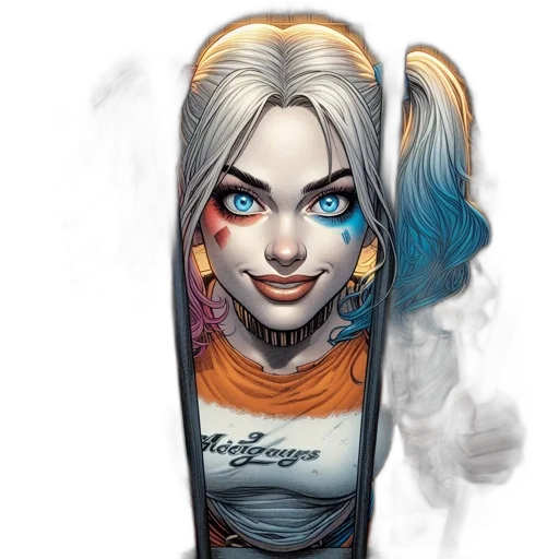 face, comic book art, concept art, cartoon transparent PNG cut-out