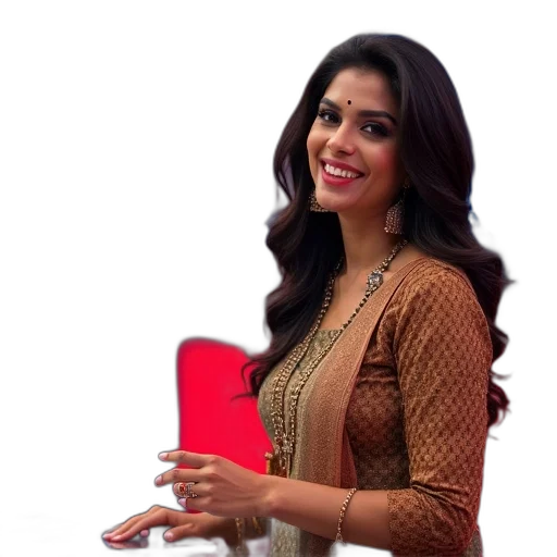 red, indian, news, anchors transparent PNG cut-out