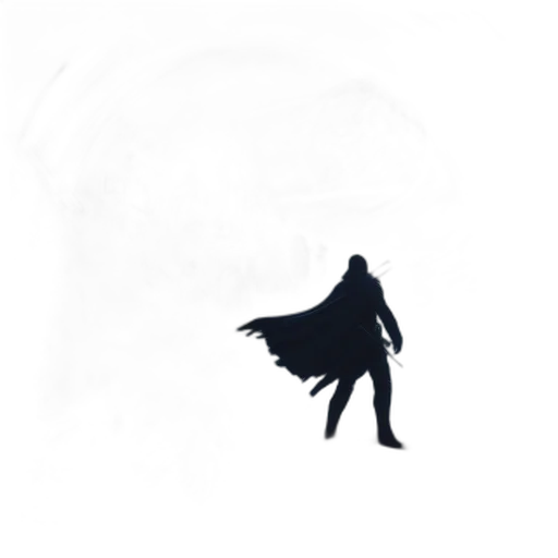 umbrella, jacket, mask, sword transparent PNG cut-out