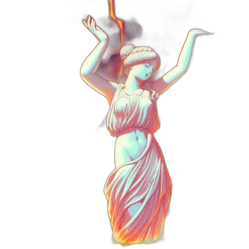 dress, staff, mask, hair transparent PNG cut-out