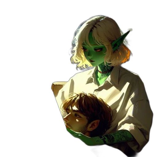 mask, staff, face, creature transparent PNG cut-out