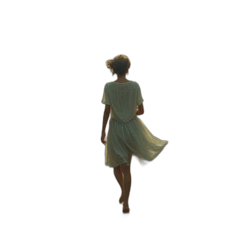 dress, staff, umbrella, creature transparent PNG cut-out
