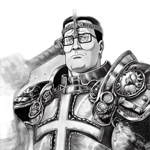 staff, sword, face, robot transparent PNG cut-out