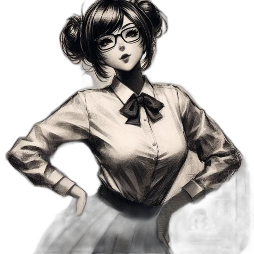 staff, dress, face, jacket transparent PNG cut-out