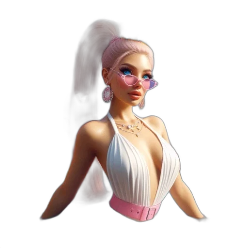 dress, concept art, fantasy art, 3d render transparent PNG cut-out